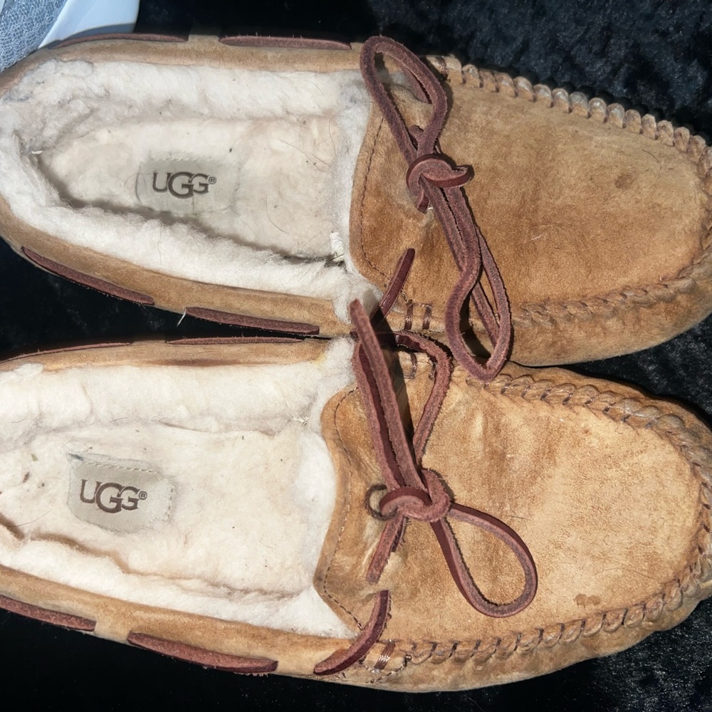 UGG Chestnut Suede Moccasin Loafers